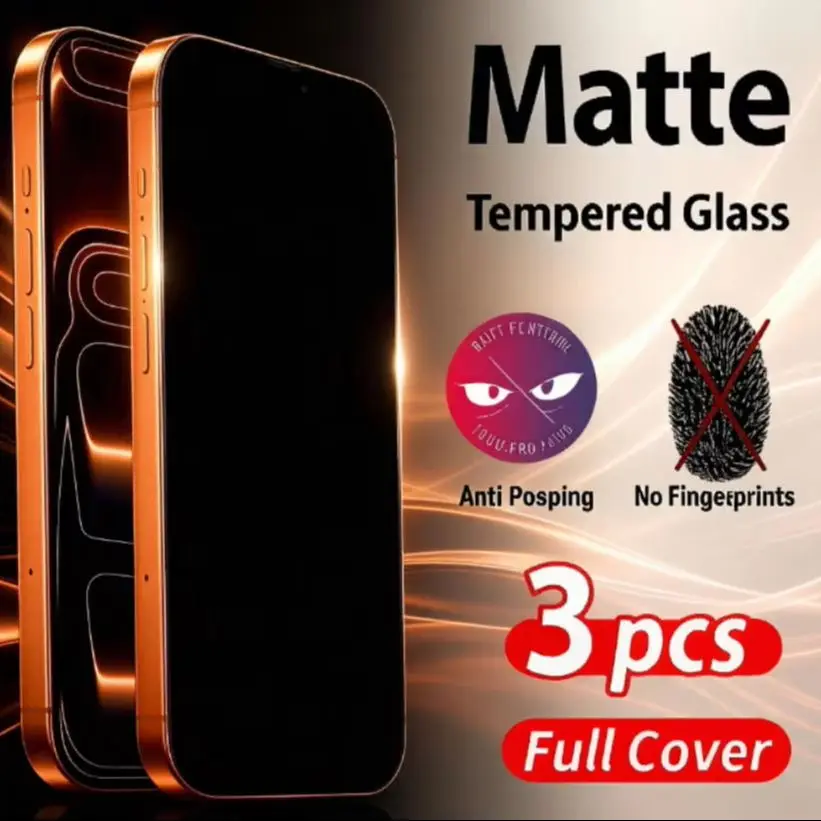 3 szt. Matowe, anty-podglądowe folie ochronne na ekran kompatybilne z IPhone 17 Pro Max/17 Pro/17 Air/17/16 Pro Max/16 Pro/16 — 2