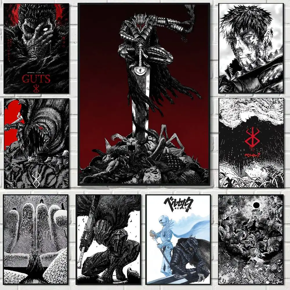 Anime Berserk Aesthetic Poster Room Home Decoration Paintings Hanging Classic Birthday Gifts