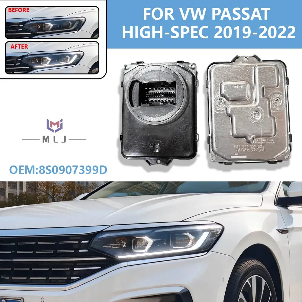

For Volkswagen Passat 2019-2022 High-Spec 8S0907399D LED Headlight Control Module DRL Driver Unit 8S0 9073 99D Car Accessories