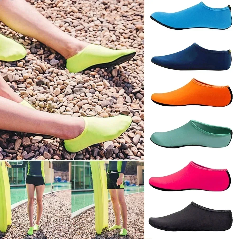 Zapatos de agua antideslizantes Unisex, calcetines para nadar y bucear, sandalias de playa acuáticas de verano, zapatos planos, zapatillas de playa, calcetines, zapatillas para hombres y mujeres