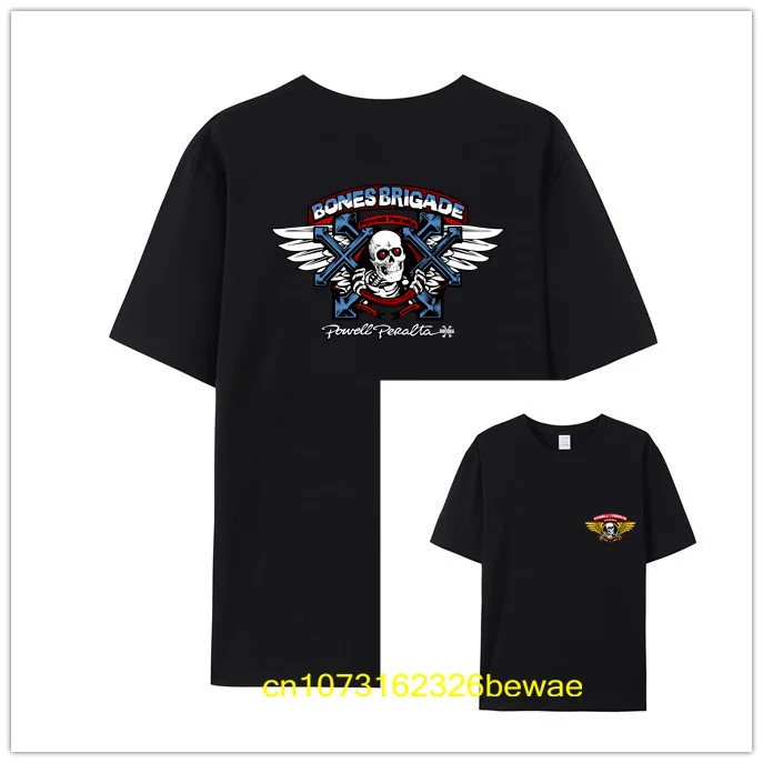 T Shirt Double-sided Oversized Peralta Skateboard Bones T-shirt Male T-shirts Graphic Short Sleeve S-4XL