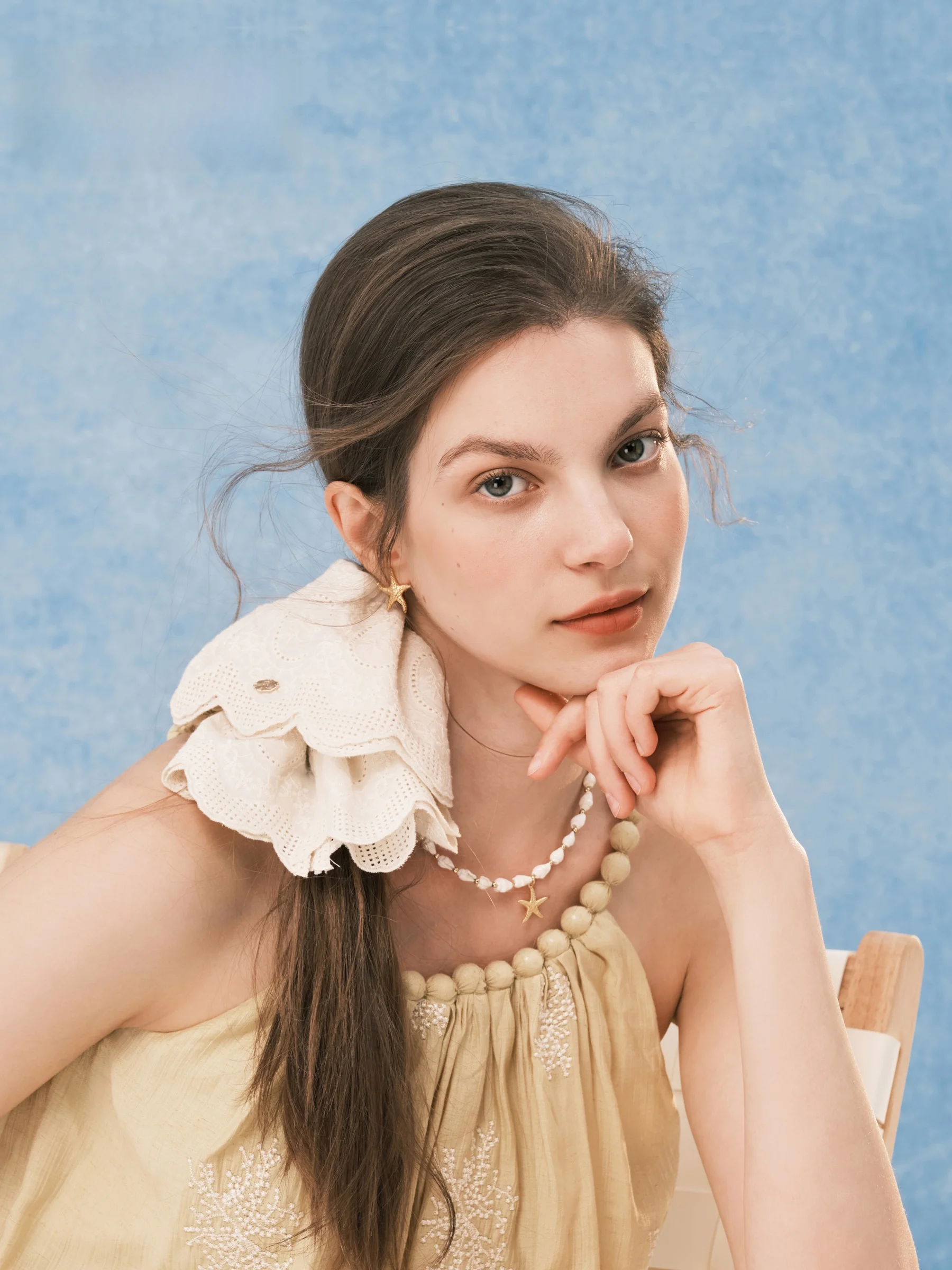 ファッショナブルな刺繍入りヘアゴム-女性用-ローバン用弾性ヘアバンド-スタイリッシュなヘアアクセサリー-elleブランド-シンプルスタイル