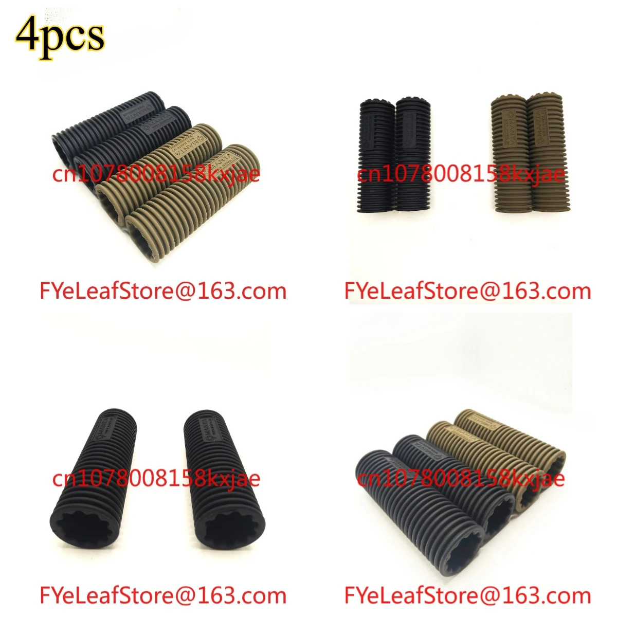 

4pcs Suitable for All Types of Trimmable Decorative Protective Rubber Sleeve
