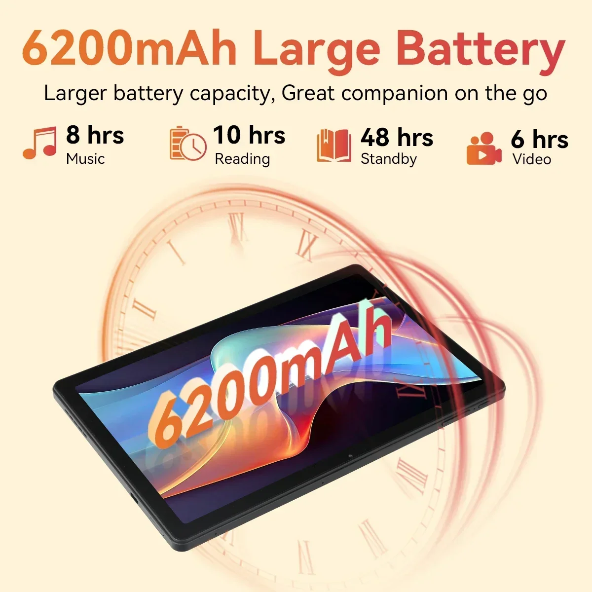 10inch Tablet Android15 Tablets Octa Core 30GB RAM 128GB ROM 1TB Micro SD with WiFi 6 Widevine L1 6200mAh Touchscreen OTG PC PAD