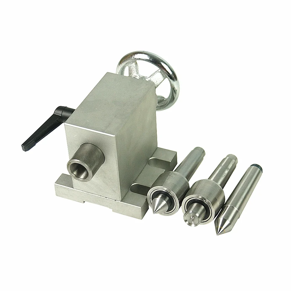Use Tailstock for Rotary Axis, A Axis, 4th Axis Engraver Metal Lathe Use Activity Tailstock CNC Router Engraving Cutting Machine