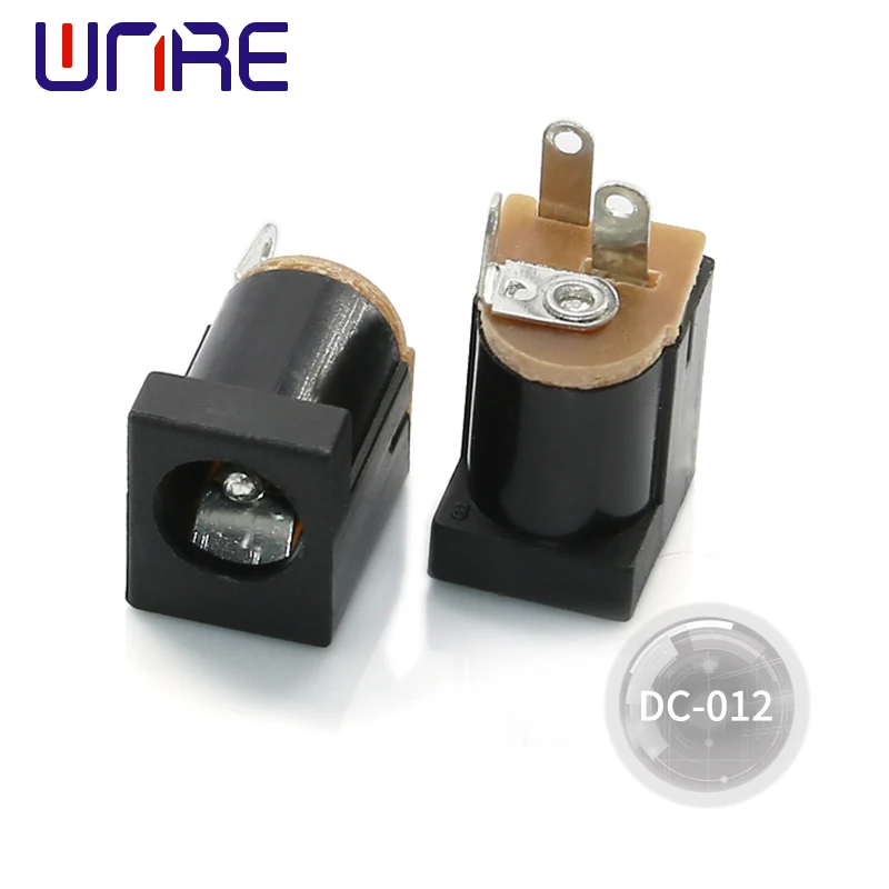 DC-012 DC Power Socket 5.5*2.1MM 5.5*2.5MM Vertical DIP Interface Black Connector Adapter Equipment Product Charging Port Female