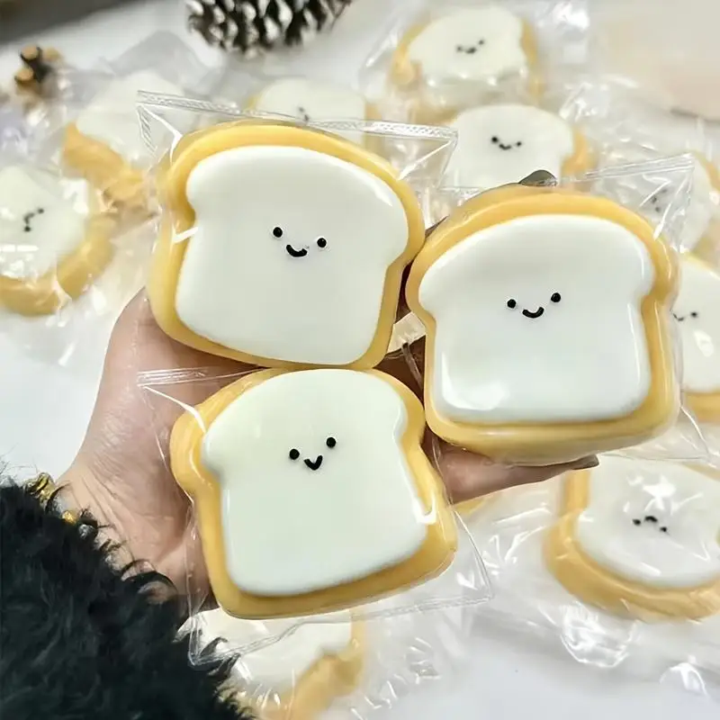 Juguete Blandito Creativo de Taba Tostada, Kawaii, de Rebote Lento, para Aliviar el Estrés, Sensorial, para Adultos y Niños, Regalos para Fiestas