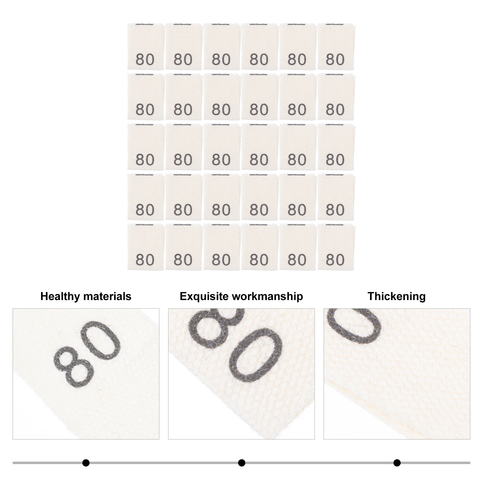 

200pcs Kids Clothes Size Cotton Labels Sewing Tags Garment Accessories Woven Clothing Labels Children Wear Iron On Garments Size