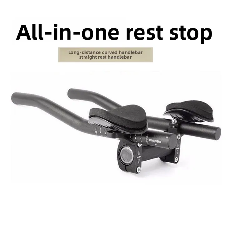 Bike Rest Handlebar for Bicycle Bike Long Distance Handlebar Aluminum Alloy Rest TT Bars Arm Relaxation Rest Split Vice Cycling