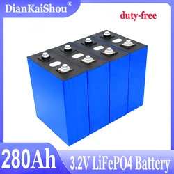 Grade A 3.2V 280AH Lifepo4 Battery Rechargeable Cell 12V 24V 48V Grade A Lithium Iron Phosphate Prismatic For RV Boats duty-free