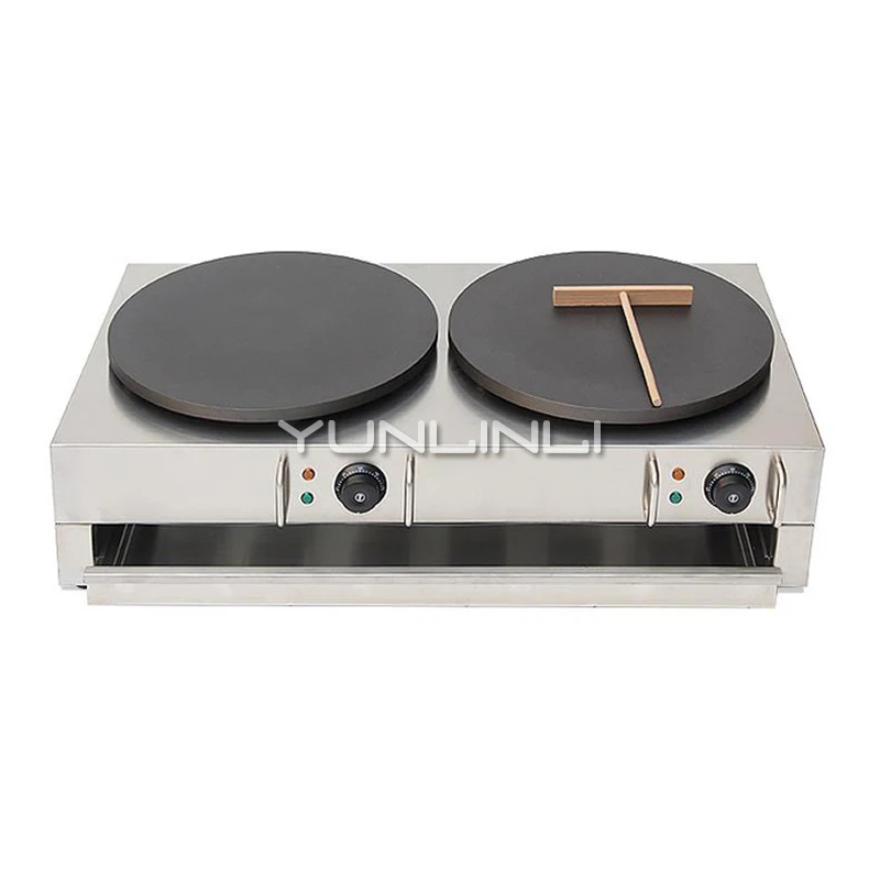 Commercial Frying Pan Double-burner Griddle Furnace Machine Double Electric Pancake Maker Maquina De Crepes Panqueca El��trica