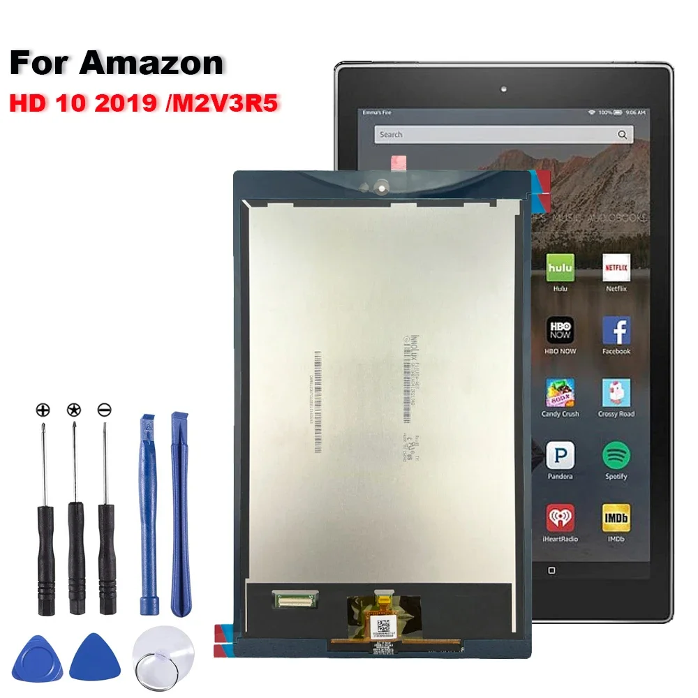 AAA+ For Amazon Kindle Fire HD 10 9th Gen 2019 (M2V3R5) LCD Display Touch Screen Digitizer Glass Assembly Repair Parts