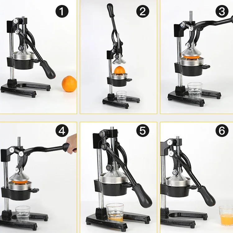 Presse-agrumes manuel en fonte Ju479, extracteur de jus, presse à froid, citron, citron, citron et orange, meilleure vente