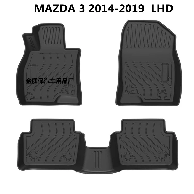 Use for 14-19 Mazda 3 floor mats custom car All-Weather car foot pad Fit For Mazda 3 waterproof trunk mat Mazda 3 car floor mats