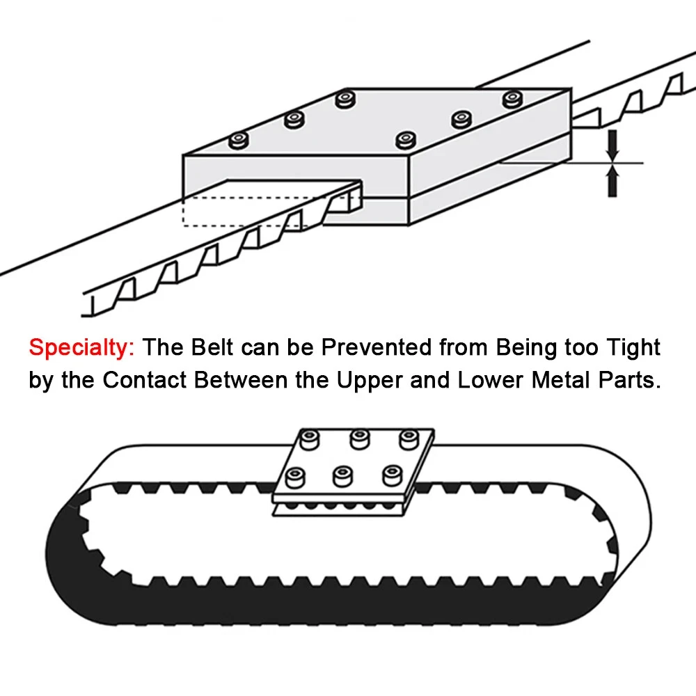 1Set Aluminum Arc Clamp Tooth Plate 5M S5M XL 8M S8M For Fixed Clip Open Timing Belt Combination Connection Teeth Plate