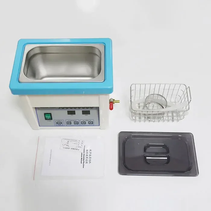 1PC Oral Dental Material 304 Stainless Steel Ultrasonic Cleaner with Mesh Basket 5L