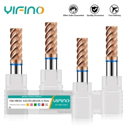 YIFINO 4-20mm TGB-HRC58 6-Flute Alloy Coating Tungsten Steel Carbide Flat End Mills For CNC Mechanical Milling Cutter Tools