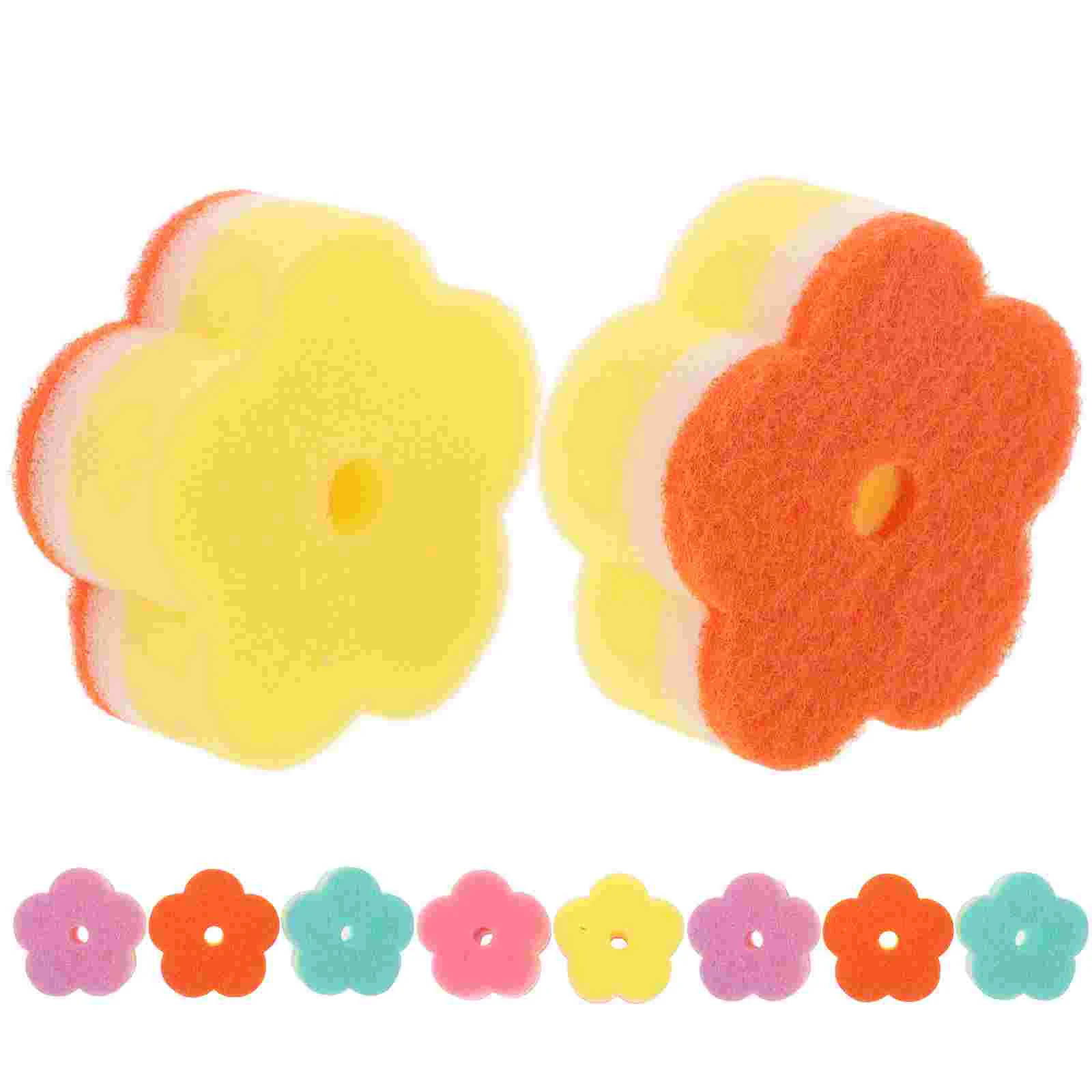 

10 Pcs Sponge Cleaning Cloth Scouring Pads Scrubber for Dish Washing Cloths Kitchen Ball