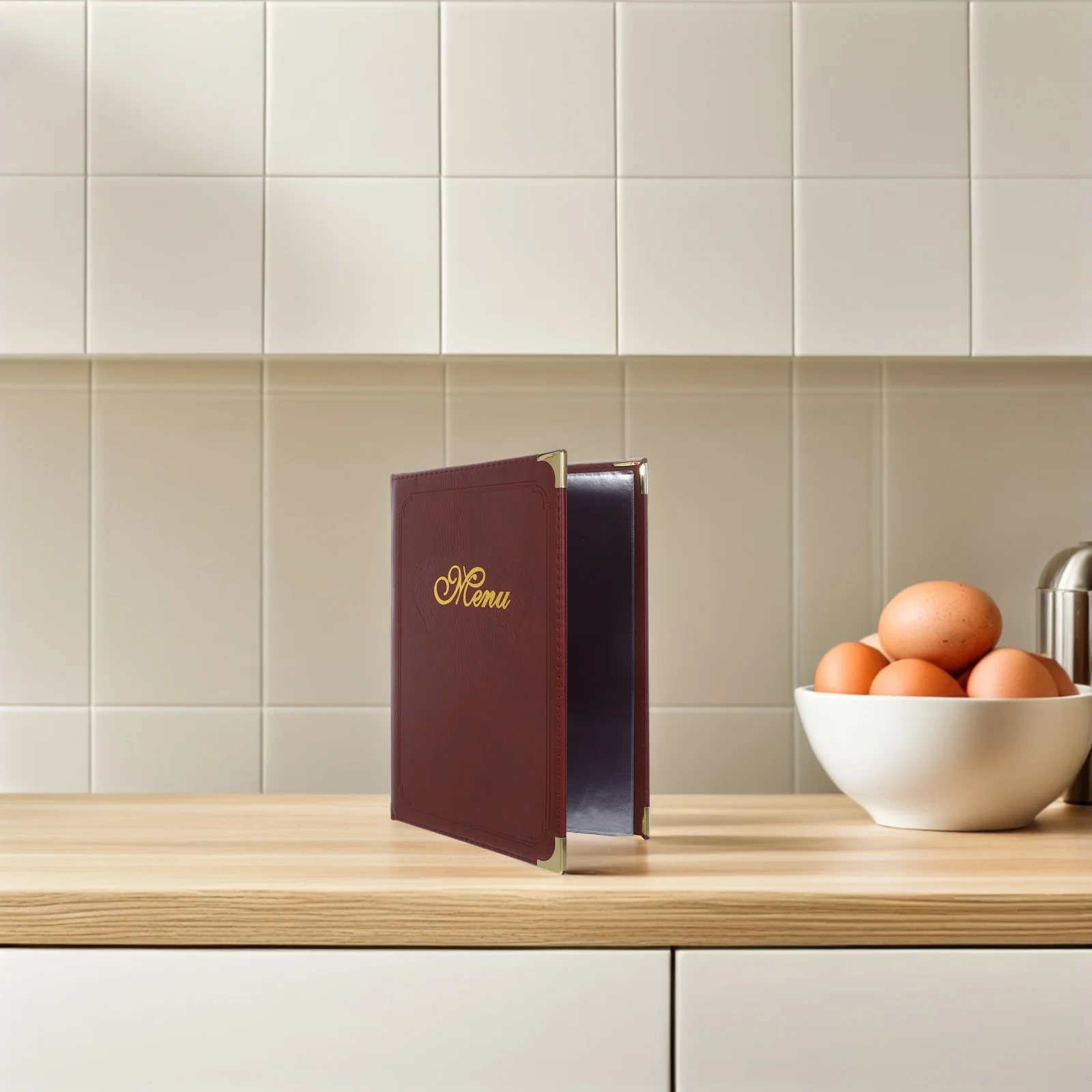 PVC Menu Cover Case 7 Pages Restaurant Hotel Supplies Elegant Design Easy Maintenance Versatile Bar Cafe Protectors Menu