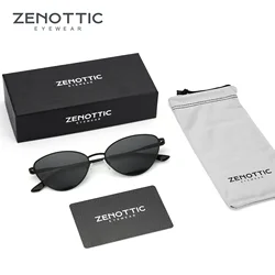 ZENOTTIC Ladies Vintage Small Cat Eye Sunglasses Fashion Narrow Metal Frame Polarized Sun Glasses UV Protection for Women