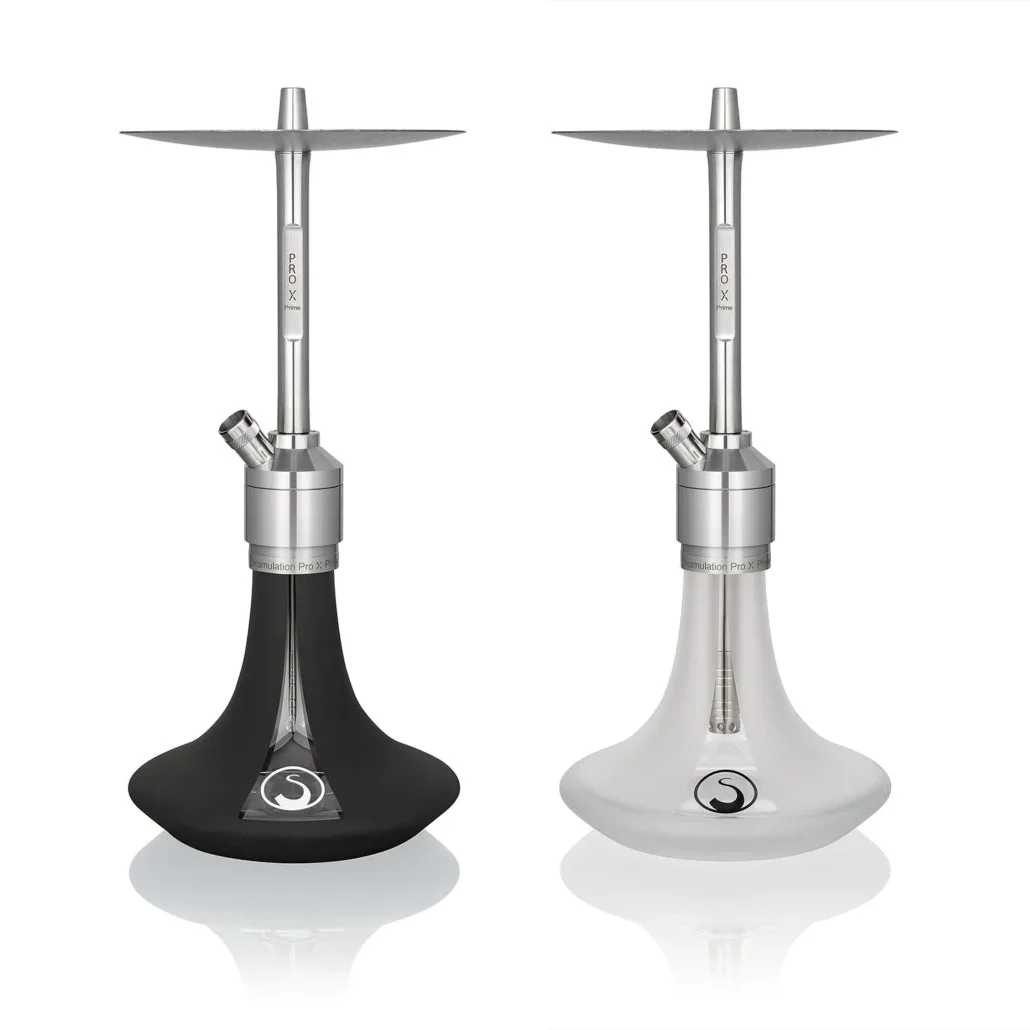 Steamulation Pro X Prime Hookah Shisha Set 304 Stainless Steel With Glass Bottle Single Pipes