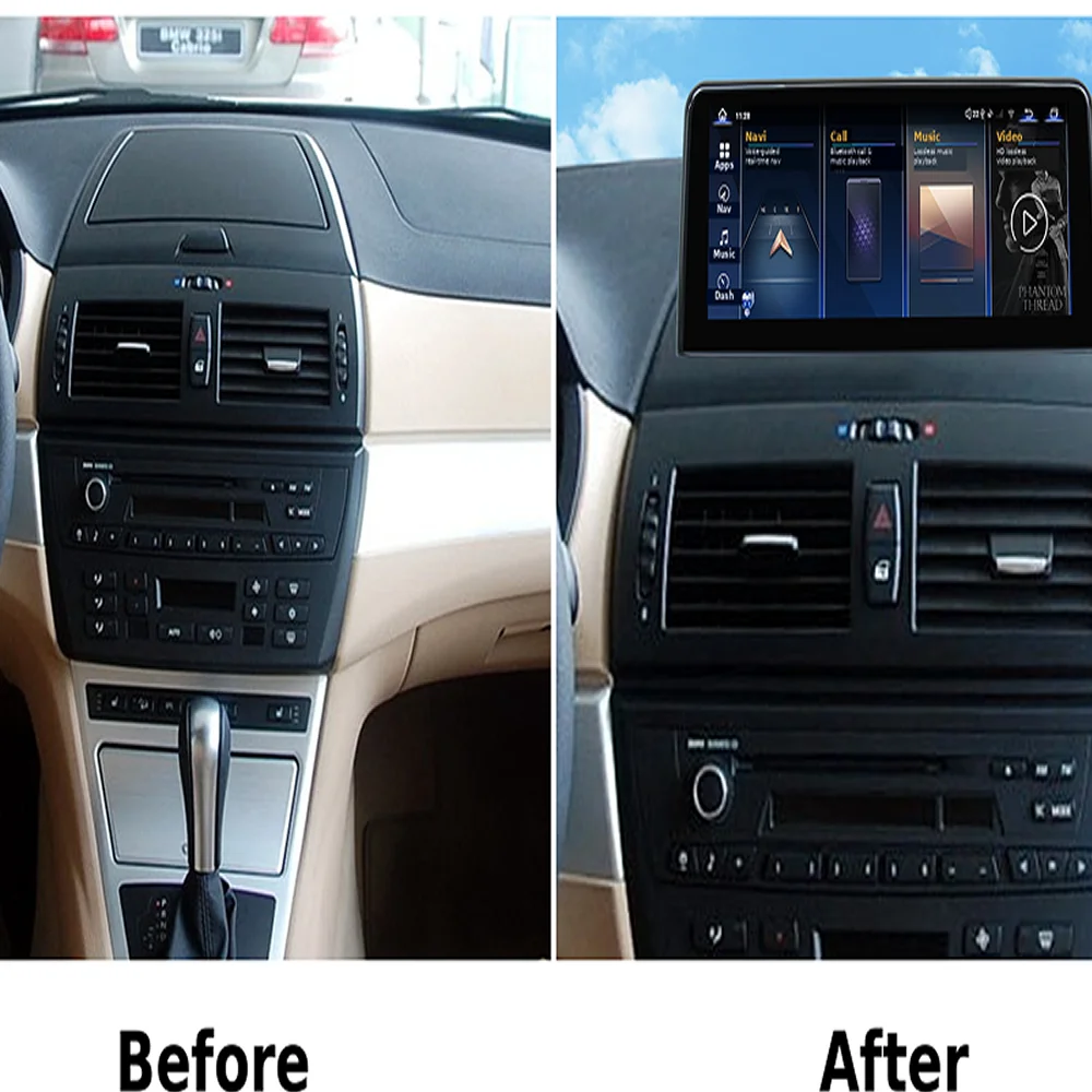 12.3Inch Android Car Navigation for BMW X3 E83 2006-2010, The Original Car No Screen Version, IPS Touch Screen, Plug and Play