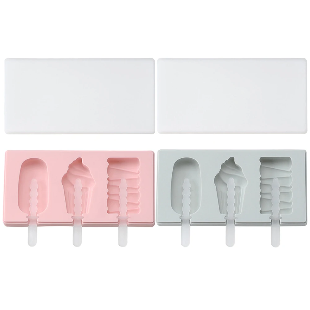 

2pcs Maker Cream Ice Mold Mold Square Fruit Popsicles Maker DIY Homemade Reusable Kitchen Tool Summer Fun