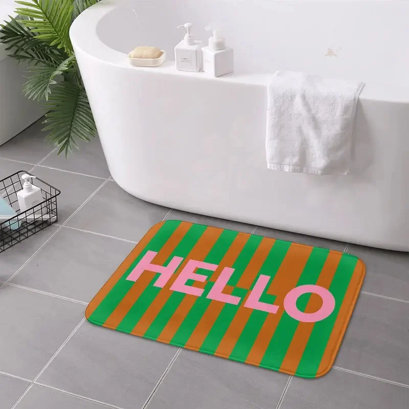 Home Outdoor Bathroom - VIKAMA Streifenmuster, grün, orange, pink, auffällige