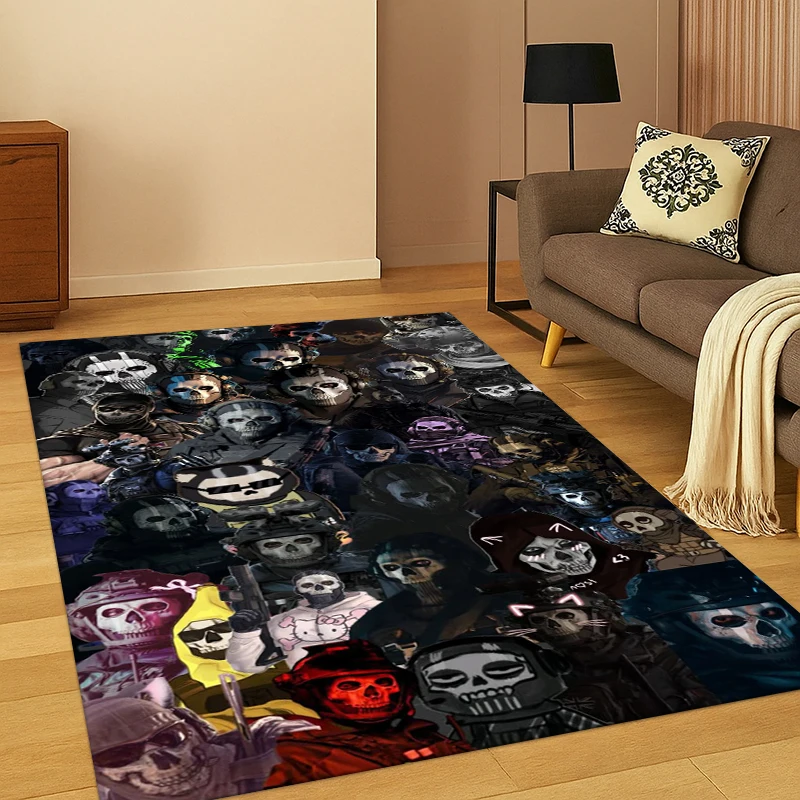 COD Call of Duty War Game Cartoon Carpet Rug for Bedroom Living Room Sofa Playroom Doormat Home Decor,Kid Area Rug Non-slip