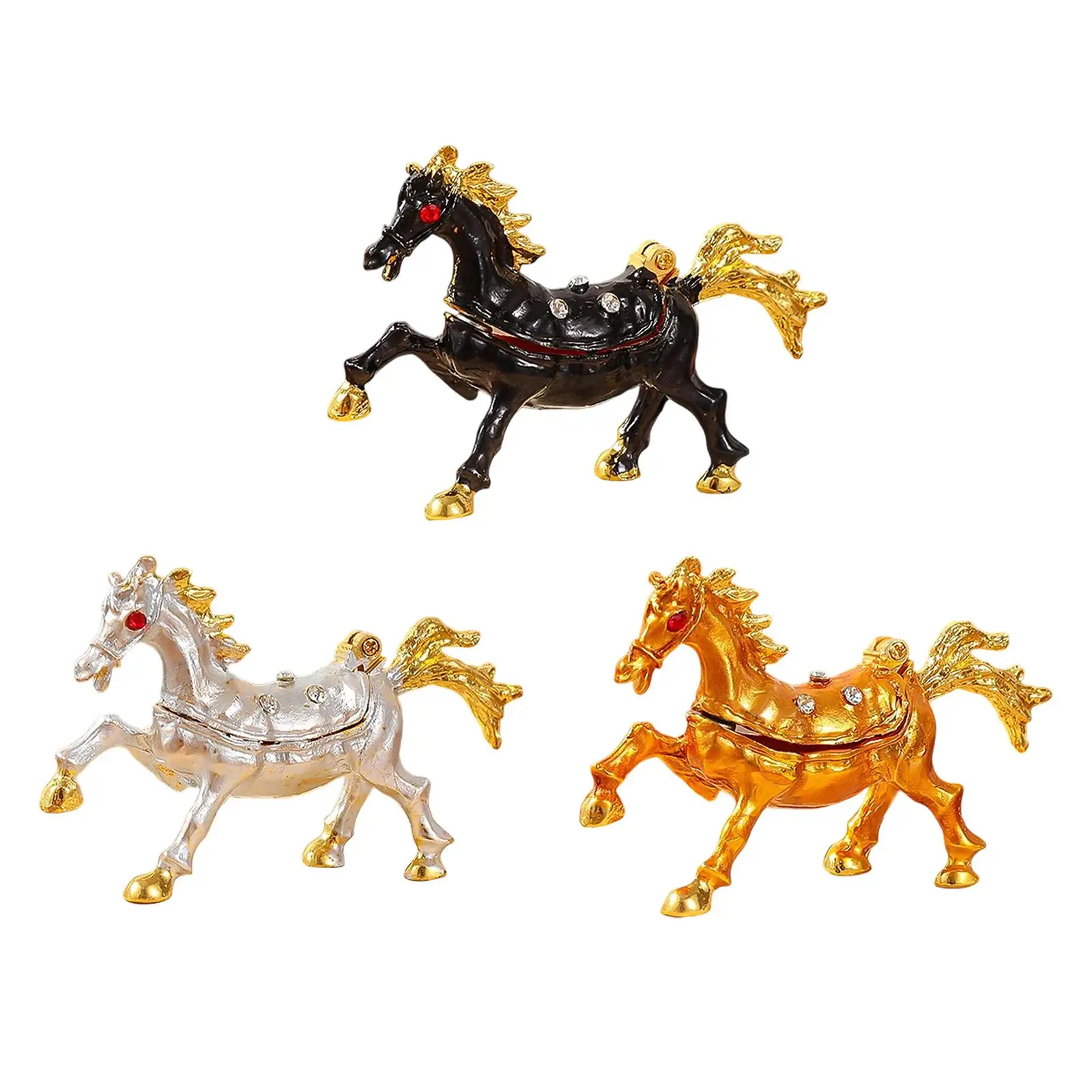 Trinket Box Metal Animal Figurine Animal Statue Keepsake Storage Decorative