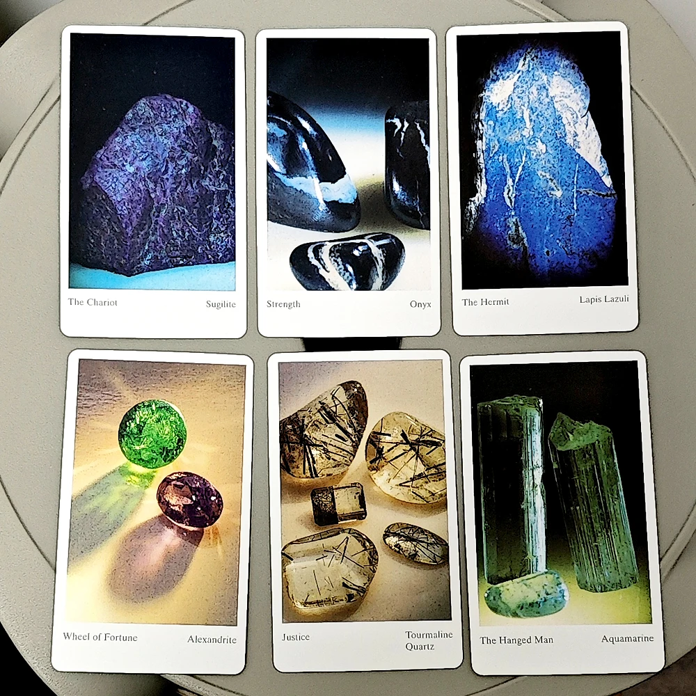 

The Tarot of Gemstones and Crystals 78 Pcs Vintage 1996 Tarot Deck, 10.3*6cm