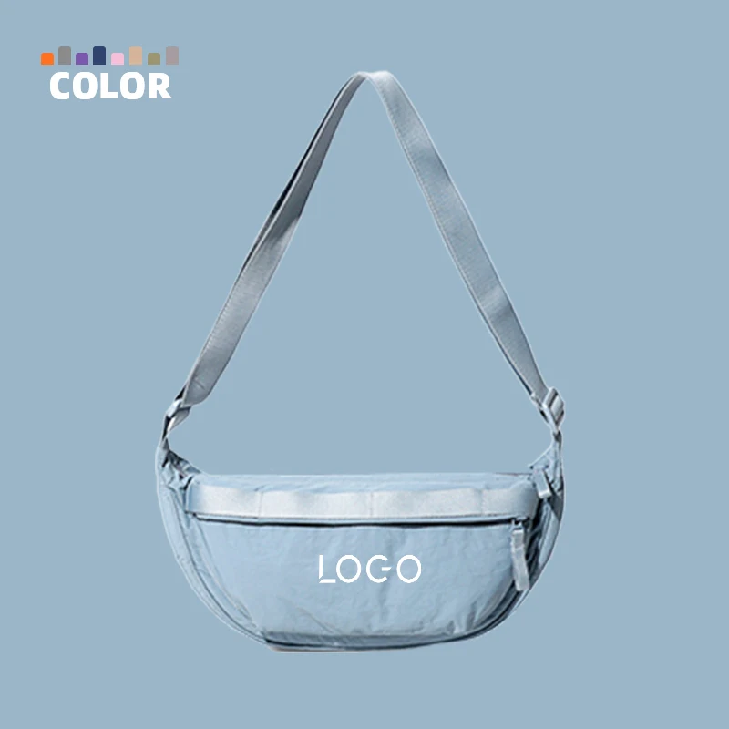 

High-end customized logo simple casual bag female forest messenger bag sports chest bag student waist bag personalized diy