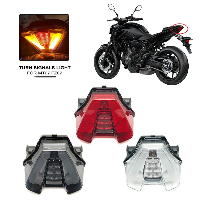 

For YAMAHA FZ07 MT07 MT-07 FZ-07 MT FZ 07 2021 2022 2023 LED Integrated Blinker Taillight Rear Tail Brake Turn Signals Light