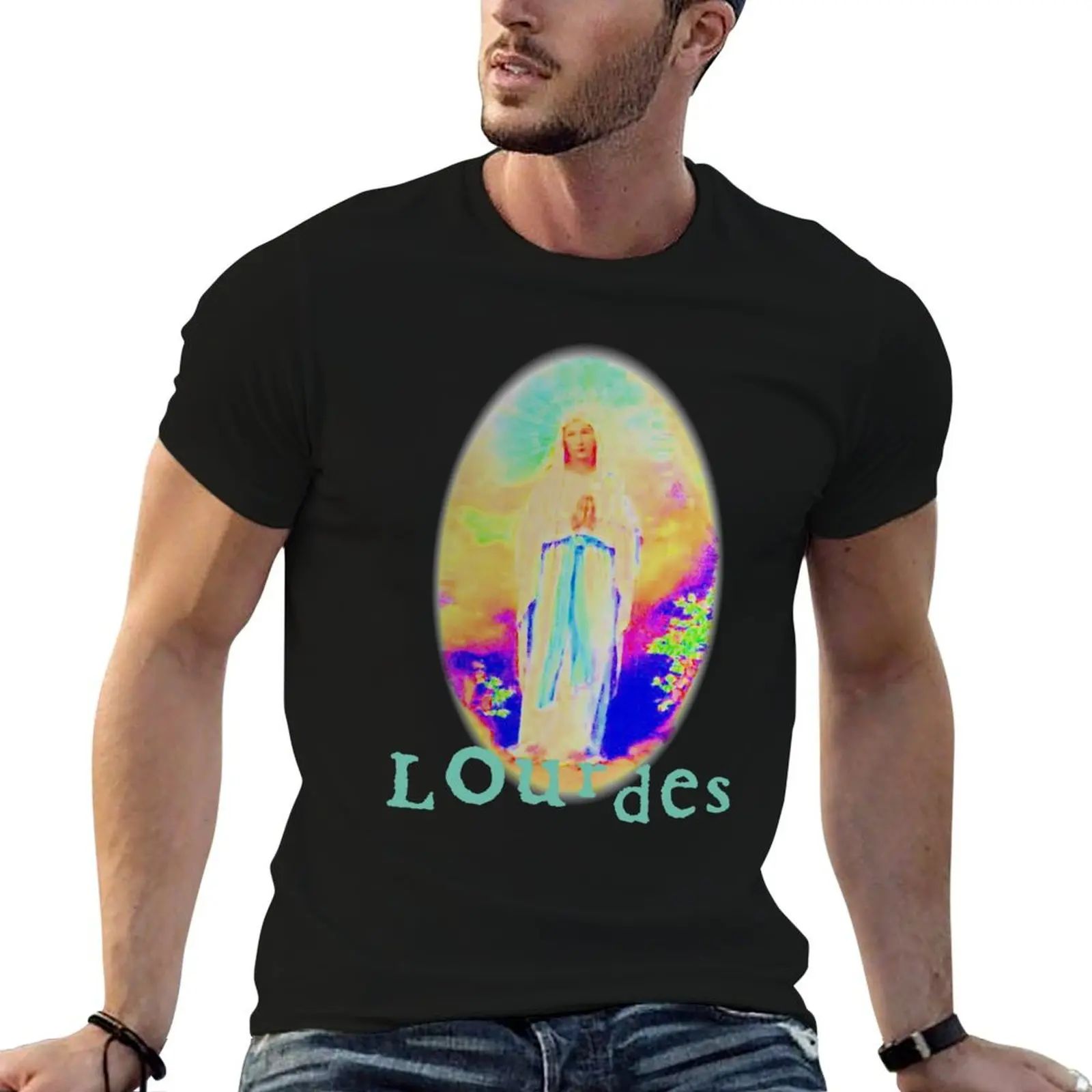 

Our Lady of Lourdes Virgin Mary St Bernadette France Catholic T-Shirt t shirt man luxury man t shirts graphic T-Shirt