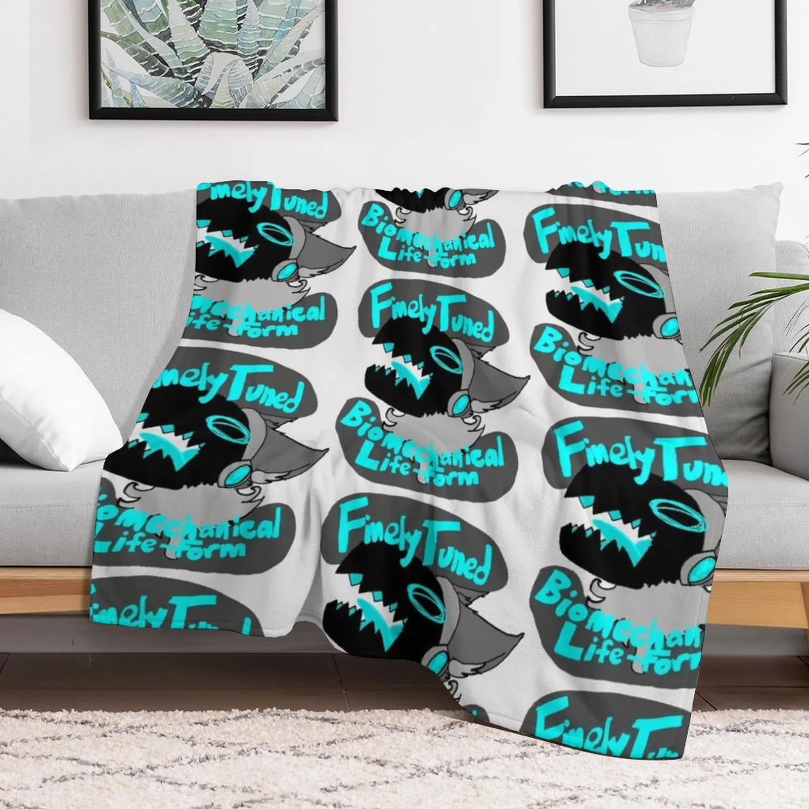 Finely Tuned Biomechanical Lifeform - Protogen Throw Blanket Breathable Lightweight Blanket for Adults Kids