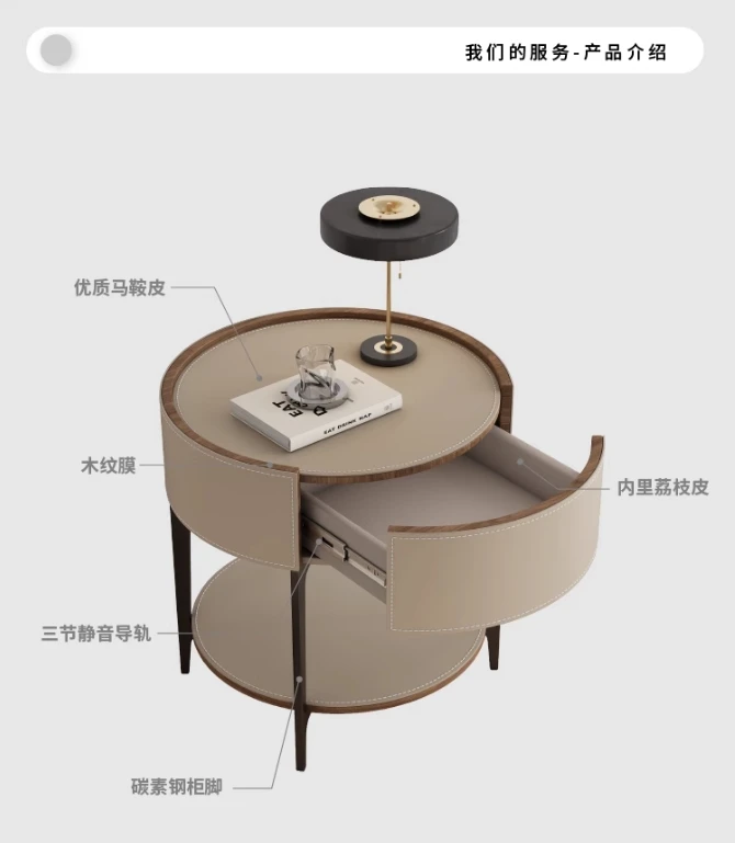 Unique Design Bedside Table Modern Aesthetic Italian Luxury Style Nightstands Drawers Storage Mesita De Noche Bedroom Furniture