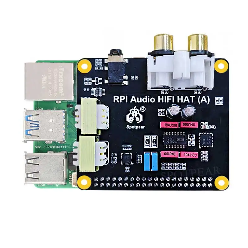 

ЦАП аудиокарты Raspberry Pi 5 PCM5122 I2S также для серии Zero/PI4/PI3