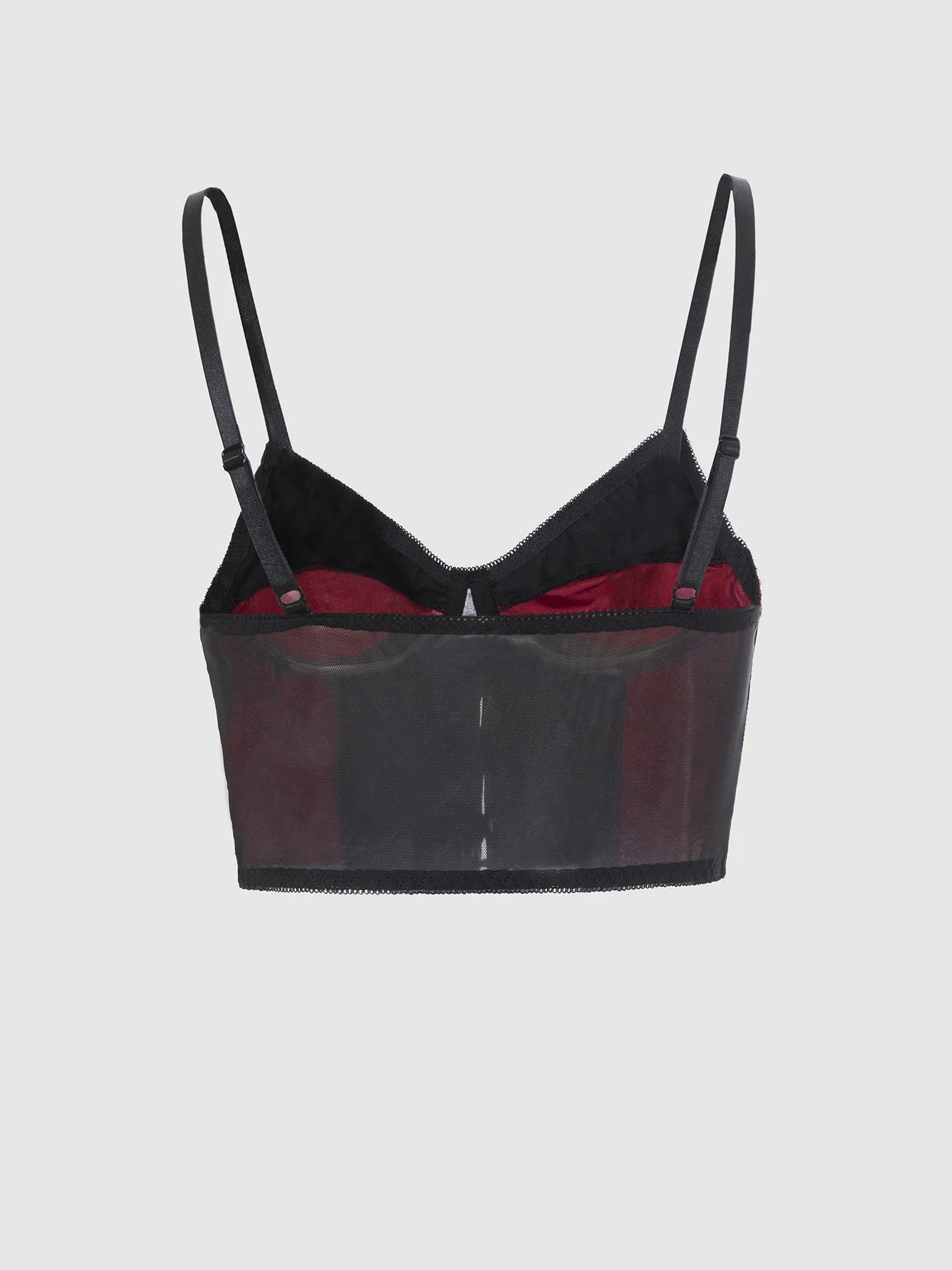 Vintage Y2K Grunge Red/Black Lace Corset Top with Adjustable Straps Crop Top Style for Women