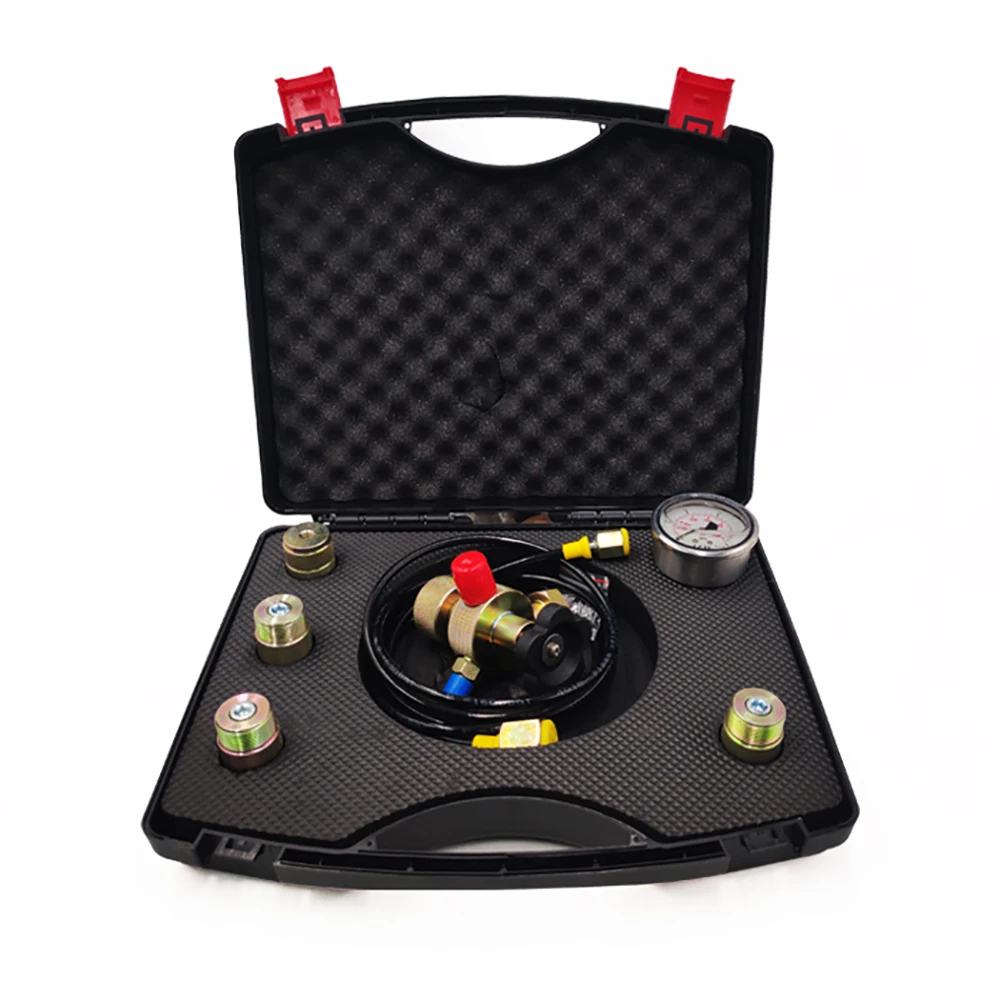 Imagem -05 - Pressure Gauge Test Kit Acumulador Hidráulico Válvula de Carregamento de Nitrogênio Cinco Tipos de Adaptadores 0400bar 6000psi
