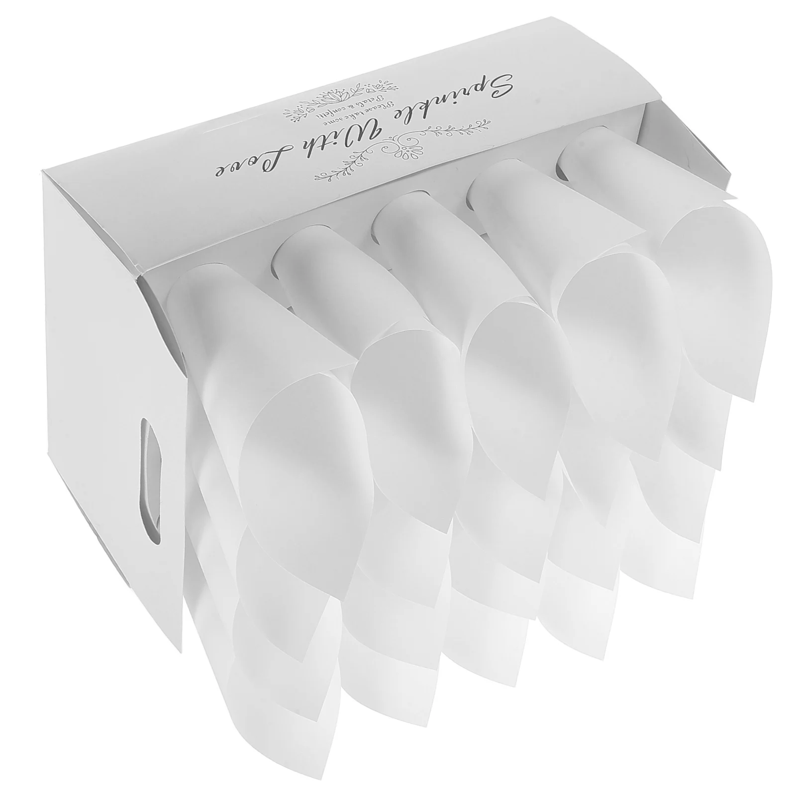 

1 set Wedding Confetti Paper Scraps Cone Holder Tray Floral Petal Toss Rose Flower Cupcake Lollipop Holder Rice Paper Art