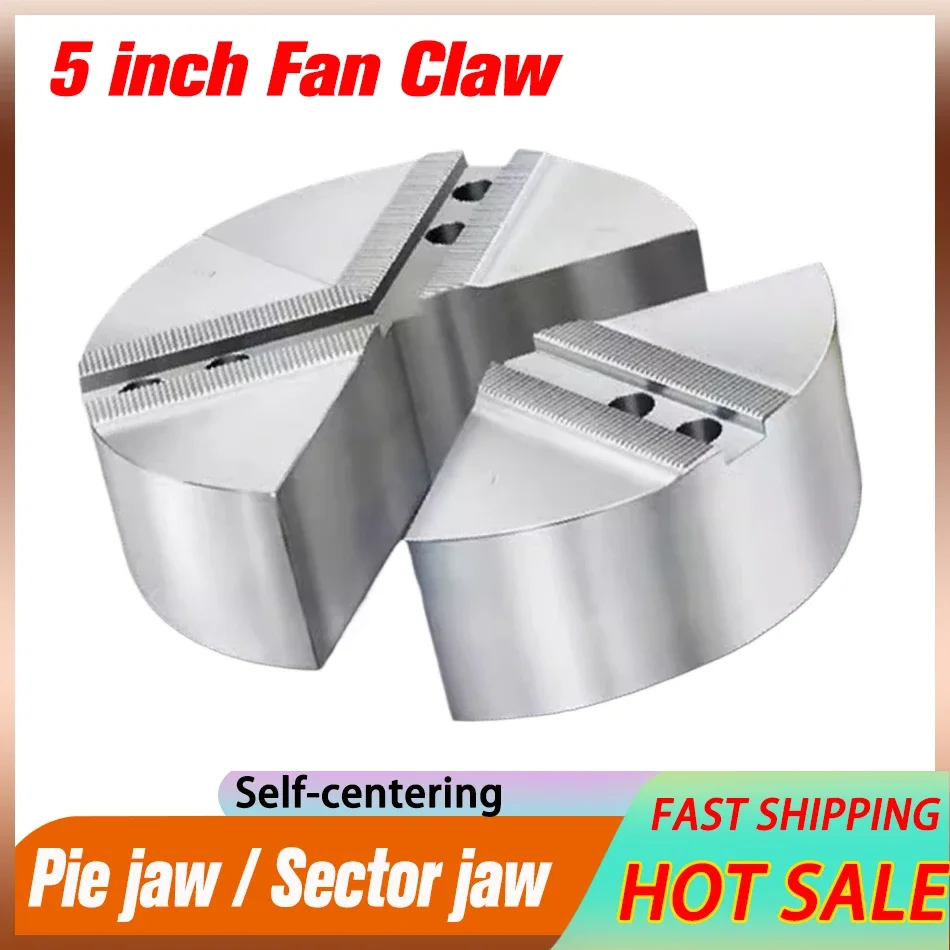 

Hydraulic sector jaw fan shaped claw 3 soft Pie jaws for lathe chuck Round full grip soft claw Pitch 1.5 Height 50/60/80mm