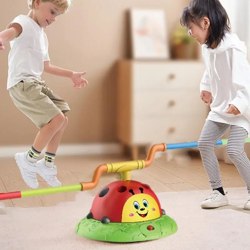 Joaninha Musical Jump Toss, brinquedo educativo para esportes, entretenimento, resistente e seguro, ao ar livre, 3 em 1