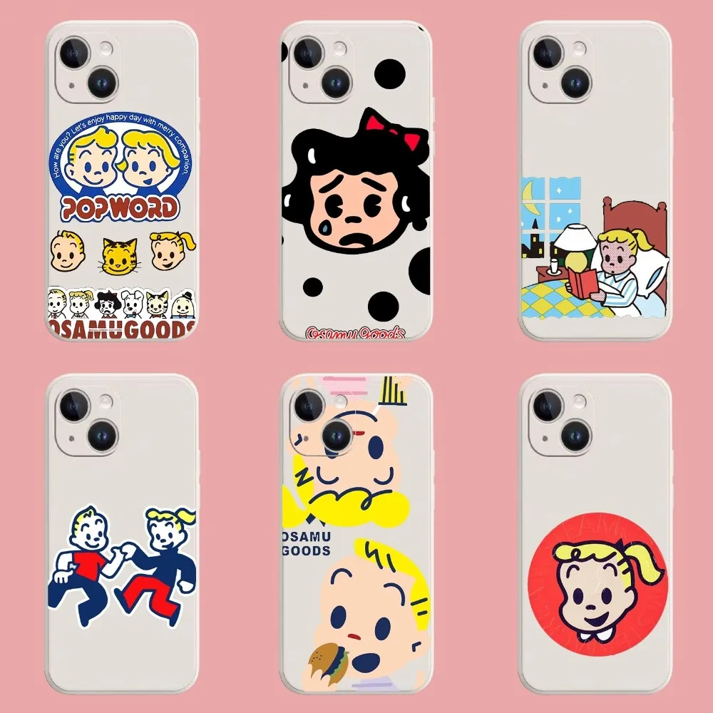 Kawaii Harada O-OSAMU G-GOODS Phone Case For Iphone 11 13 14 Pro Max X Xr Xs Max Se2020 12mini White Cover Case