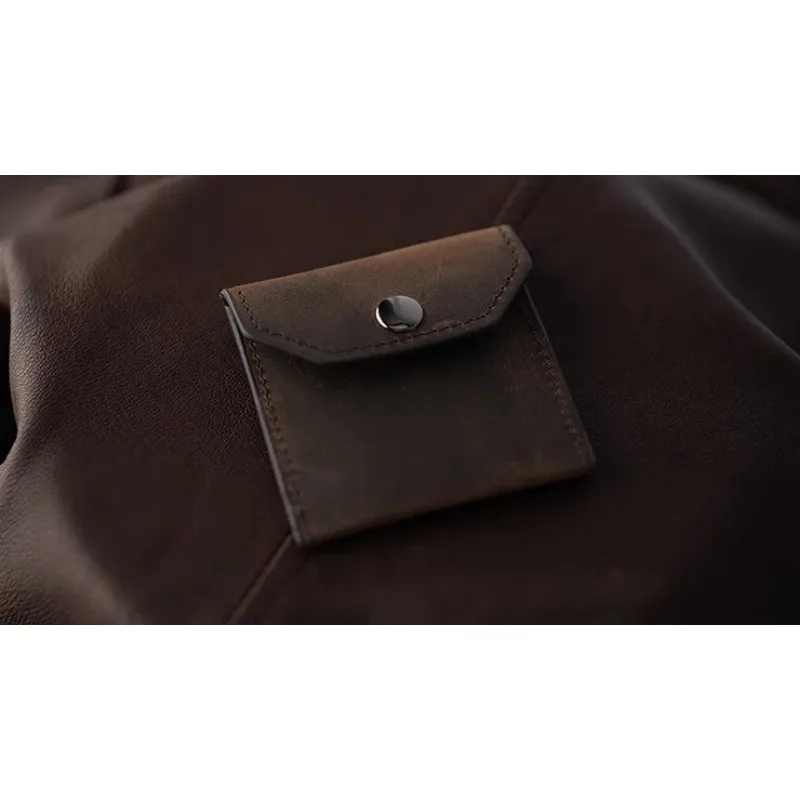 

FPS Coin Wallet (Black/Brown) Magic Tricks Hand Made Leather Coin Purse Professional Magician Accessories Gimmick Props Close up