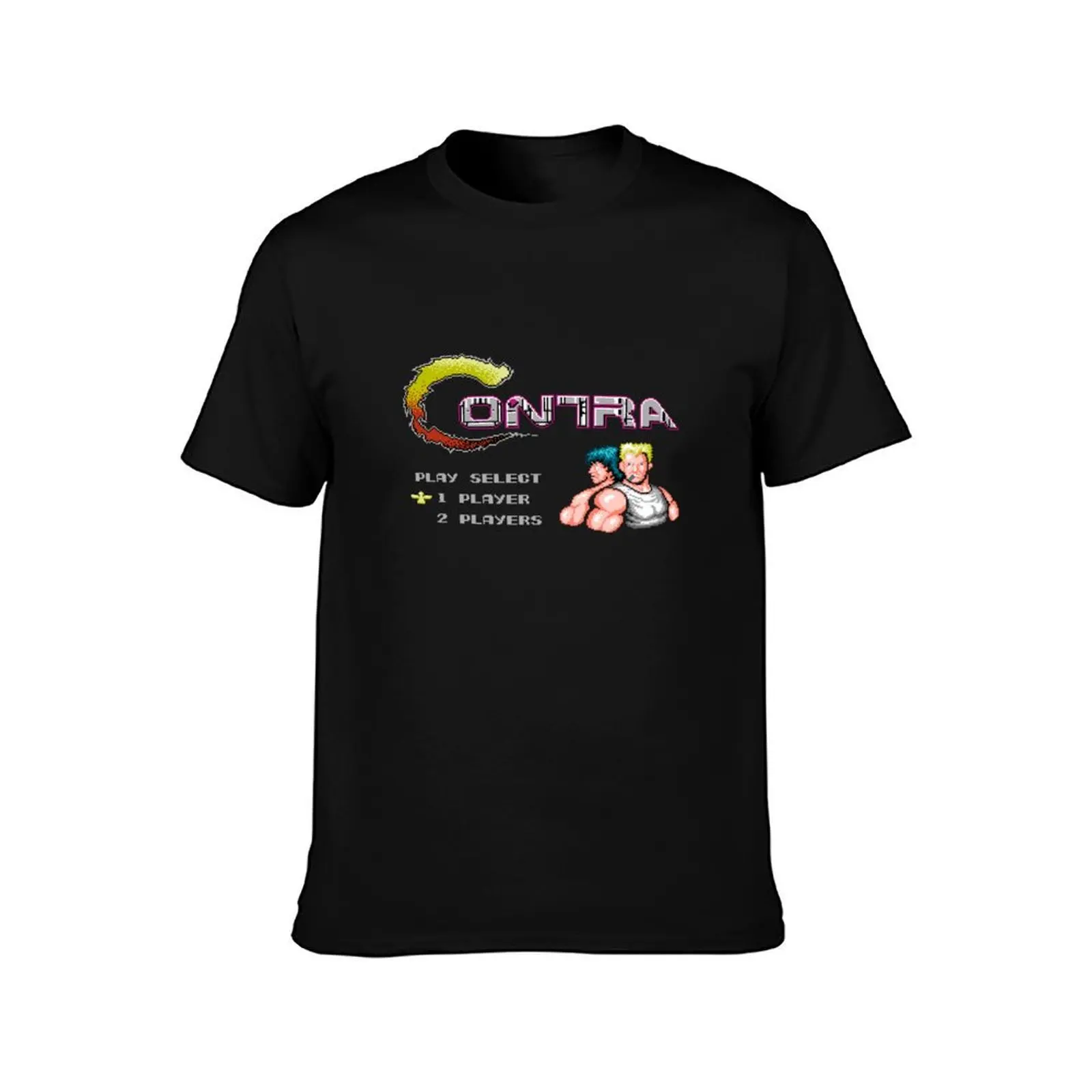 Contra Title T-Shirt, Summer Casual Cotton Tee, Oversized Streetwear Tops, Vintage Graphic Print, Loose Fit Short Sleeve