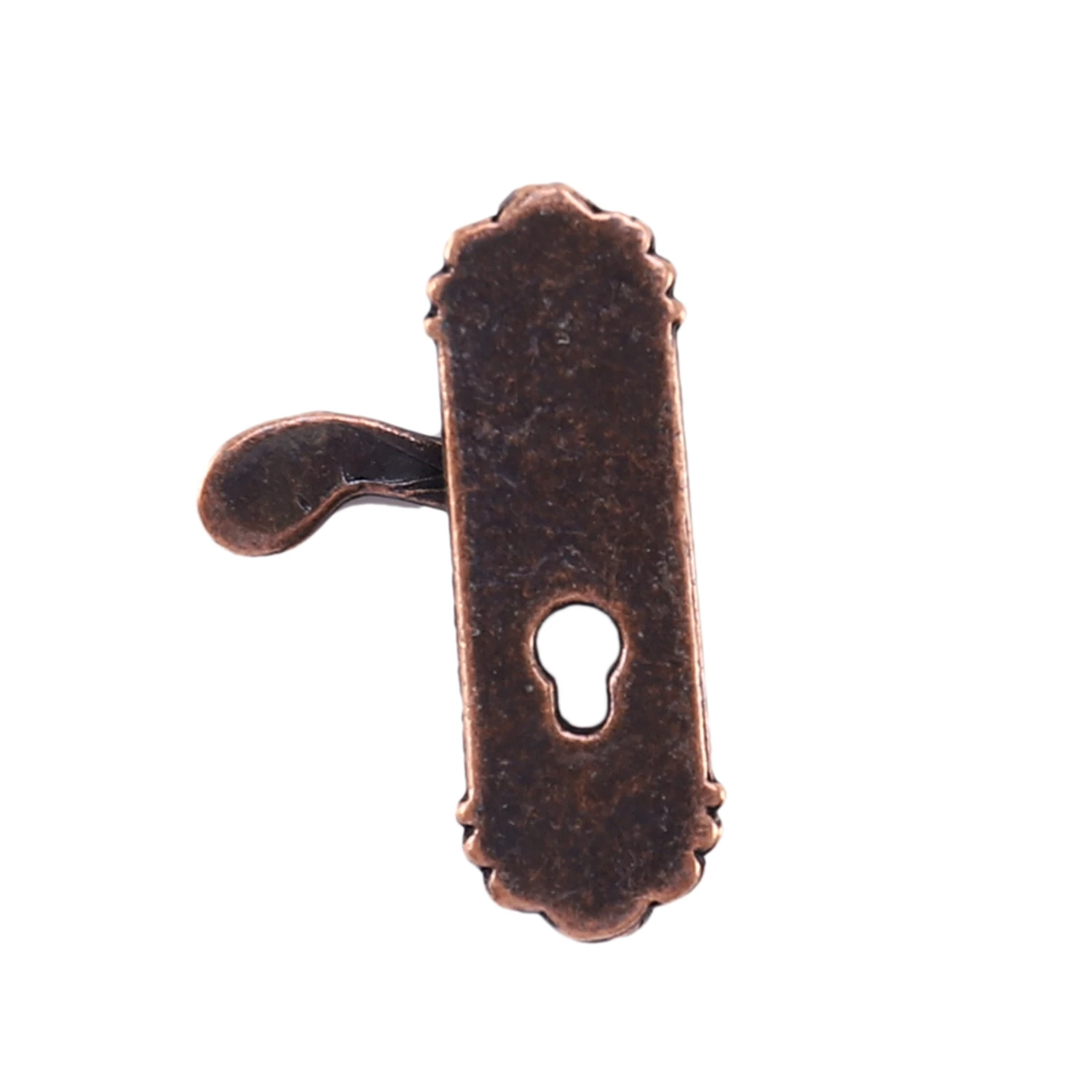 

T84C-4Pcs House Door Lock 1:12 Alloy Retro House Miniature Door Lock House Furniture Accessories Right Handle Door Loc