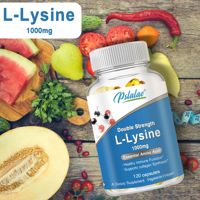 L-Lysine Supplement 1000 mg, 120 Capsules, Amino Acid Capsules