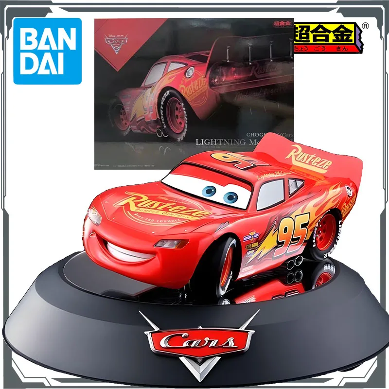 

BANDAI Original Super Alloy Lightning McQueen 1/18 Anime Action Figures Toys for Boys Christmas Gift Collectible Model Ornaments