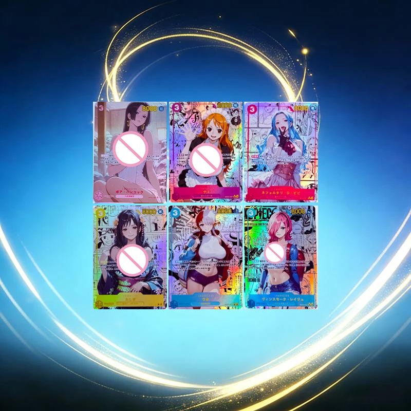 Anime One Piece Diy Homemade Color Flash Cards Boa Hancock Perona Nami Nico Robin Yamato Uta Kalifa Ulti Collection Cards