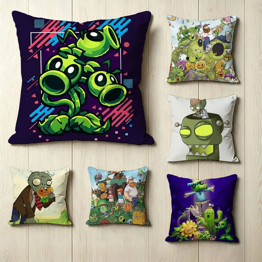 Наволочка для подушки с двусторонним принтом Game P-Plants-vs-Zombies, для спальни, прикроватная, для дивана